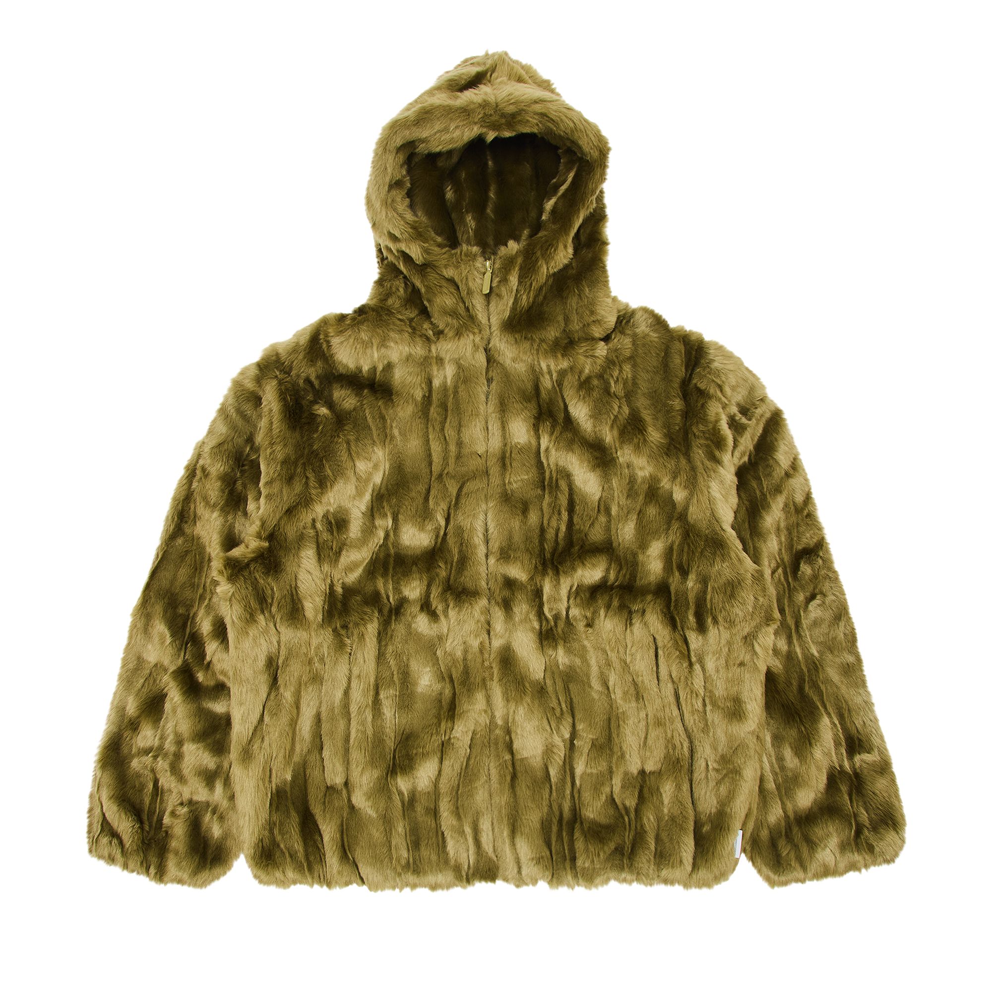 Supreme Faux Fur Hooded Jacket 'Olive' | Green | Men's Size M
