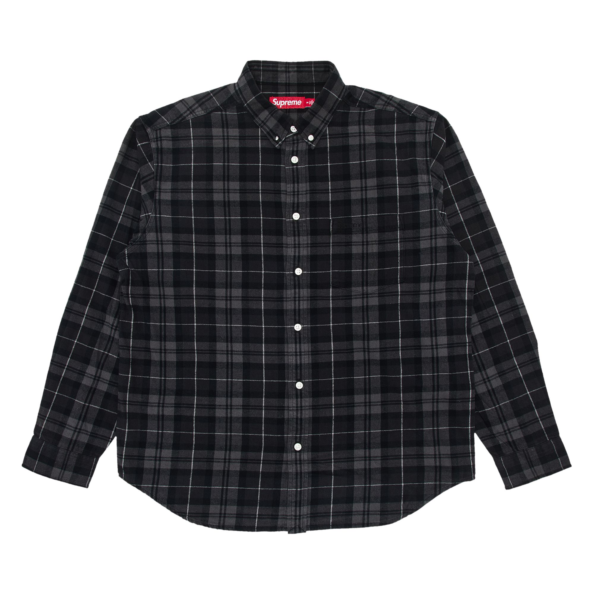 Supreme Plaid Flannel Shirt 'Black' | Men's Size L
