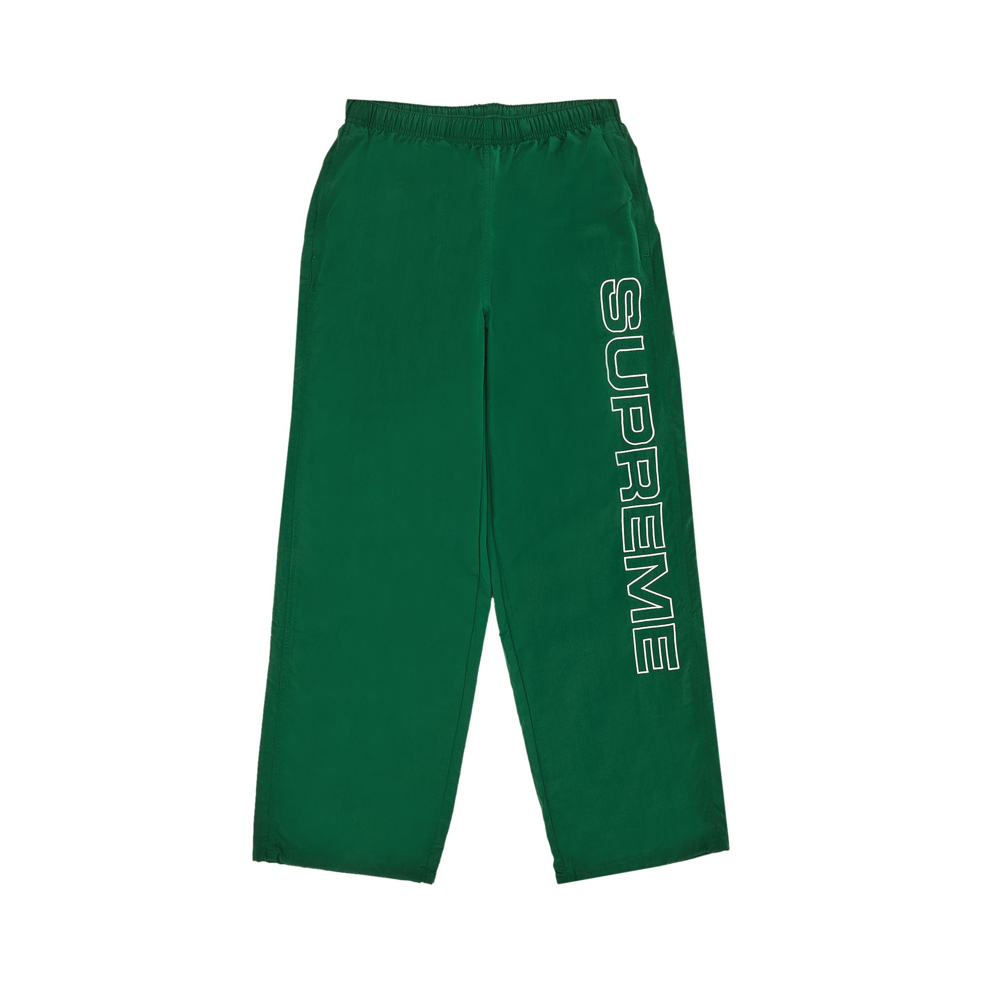 Supreme Spellout Embroidered Track Pant 'Dark Green' | Men's Size M