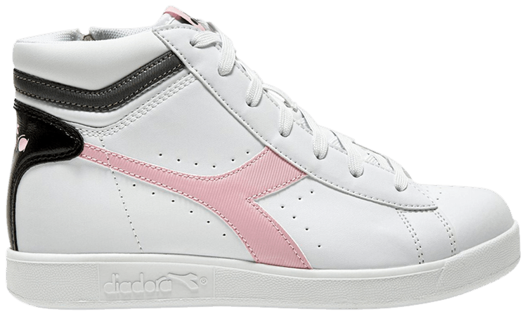 Diadora Game P High Big Kid White Pink Lady