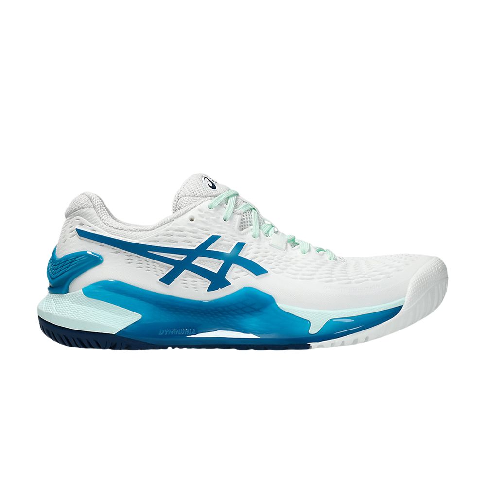 Pre-owned Asics Wmns Gel Resolution 9 'white Teal Blue' | Women's Size 7