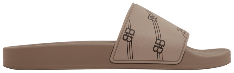 Balenciaga Wmns Pool Slides BB Monogram   Brown