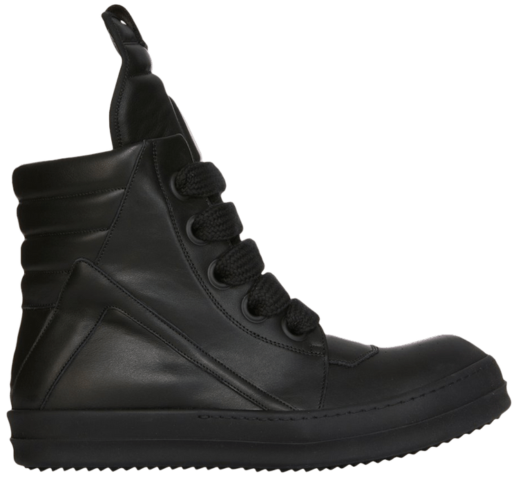 Size 10.0 Rick Owens Lido Jumbo Laced Geobasket High 'Black'