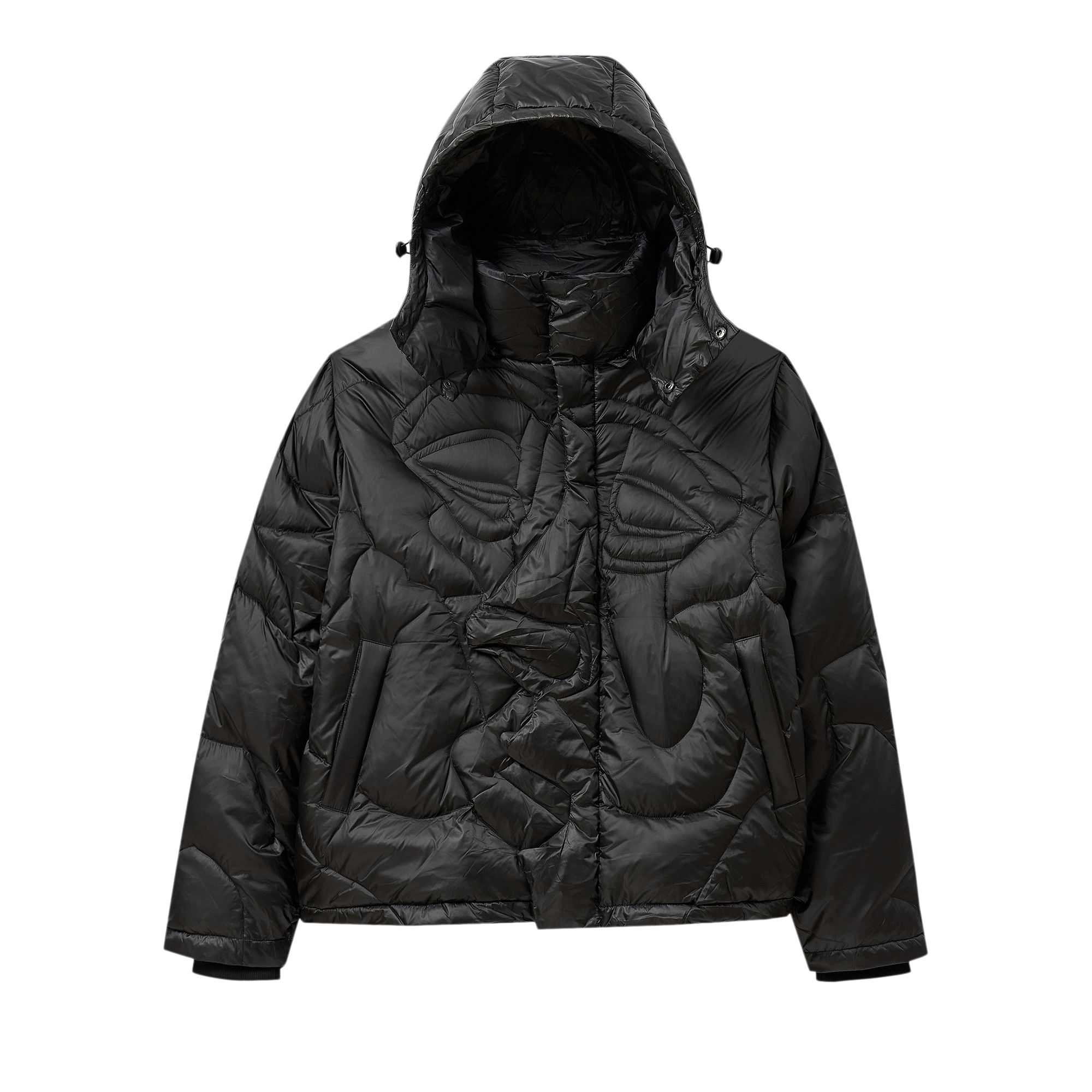KidSuper Kissing Puffer Jacket 'Black' | Men's Size XL