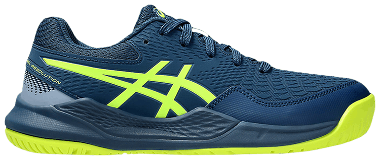 Asics Gel Resolution 9 GS Mako Blue Safety Yellow