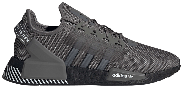 Adidas NMD R1 V2 Grey Black Heel Stripes