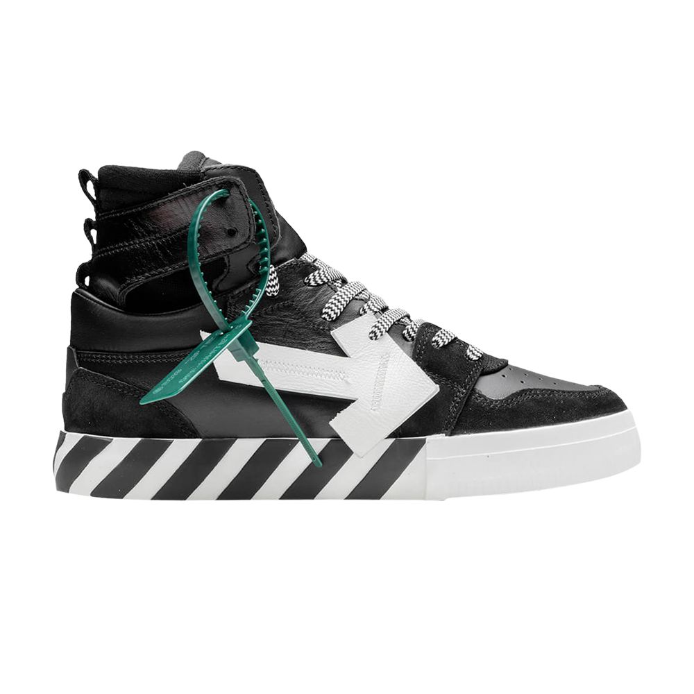 Pre-owned Off-white High Top Vulcanized 'black White' | Men's Size 42