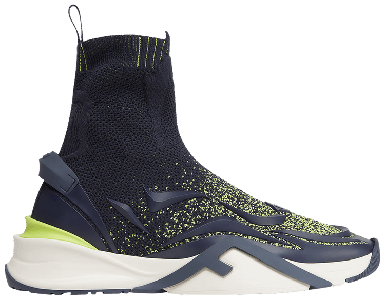 Fendi Flow High Blue Lime Speckled