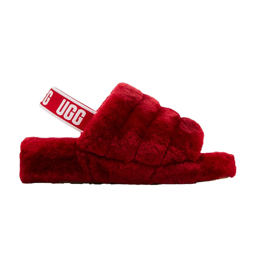 Pre-owned Ugg Wmns Fluff Yeah Slide 'ribbon Red' | Women's Size 7