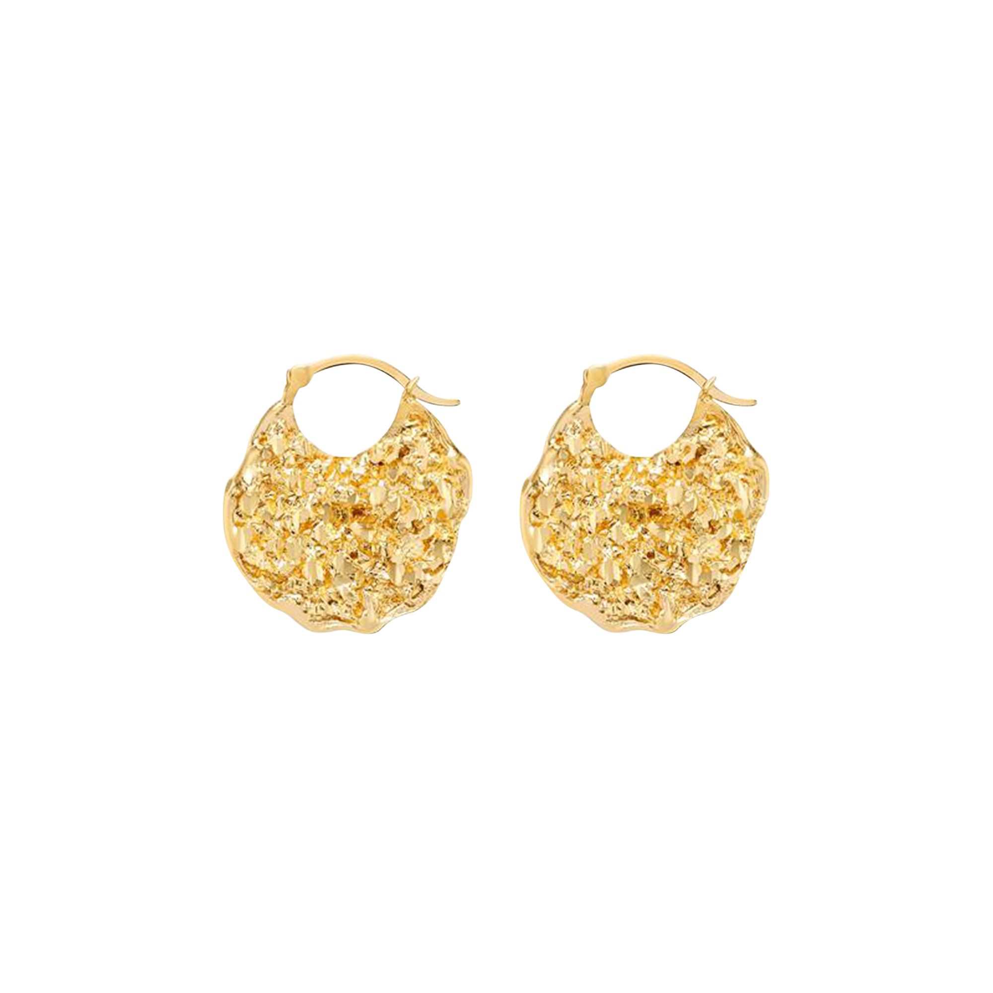 Pre-owned Veneda Carter Vc004 Small Hoop Earring 'gold'