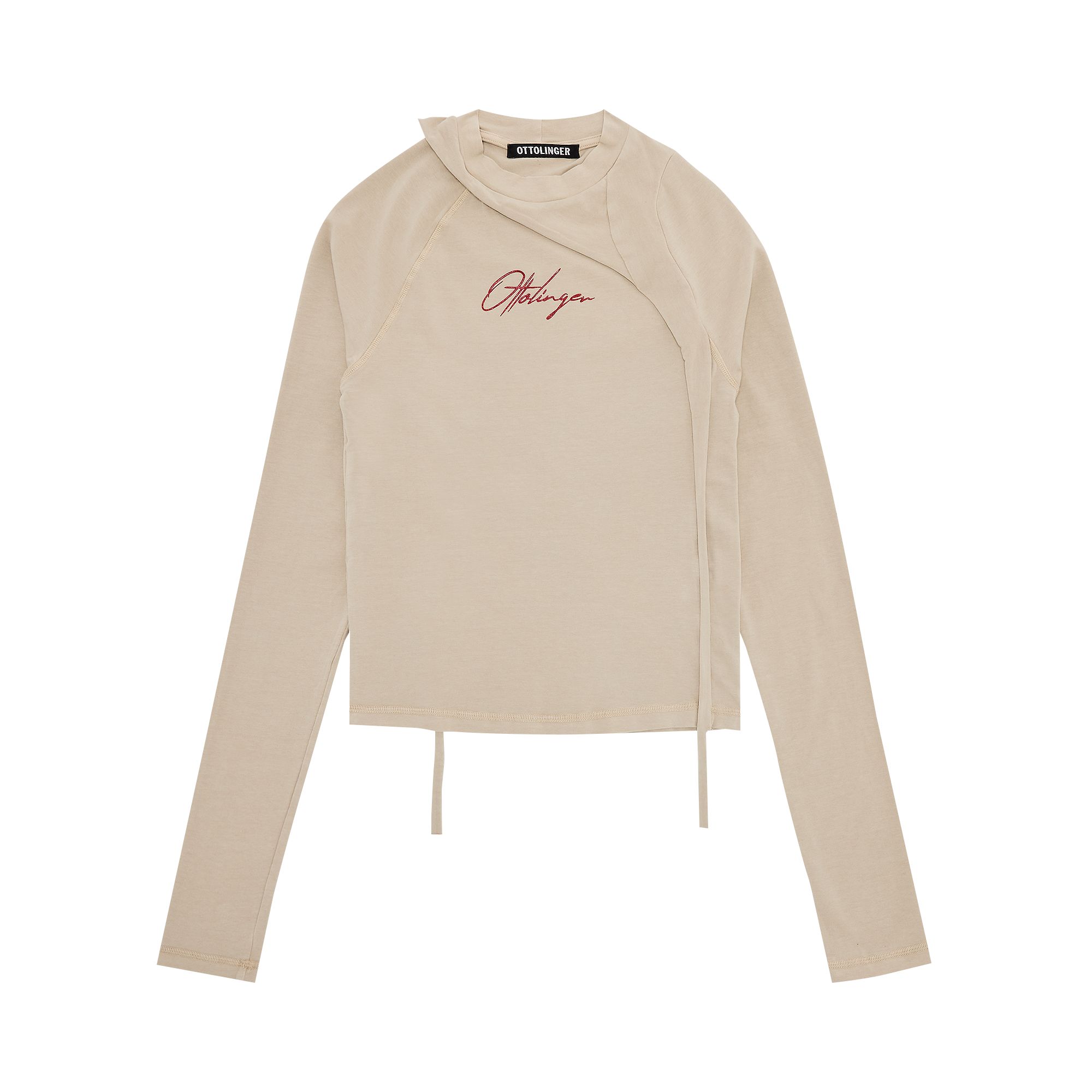 Ottolinger Deconstructed Fitted Long-Sleeve 'Sand Pebble' | Brown | Women's Size S