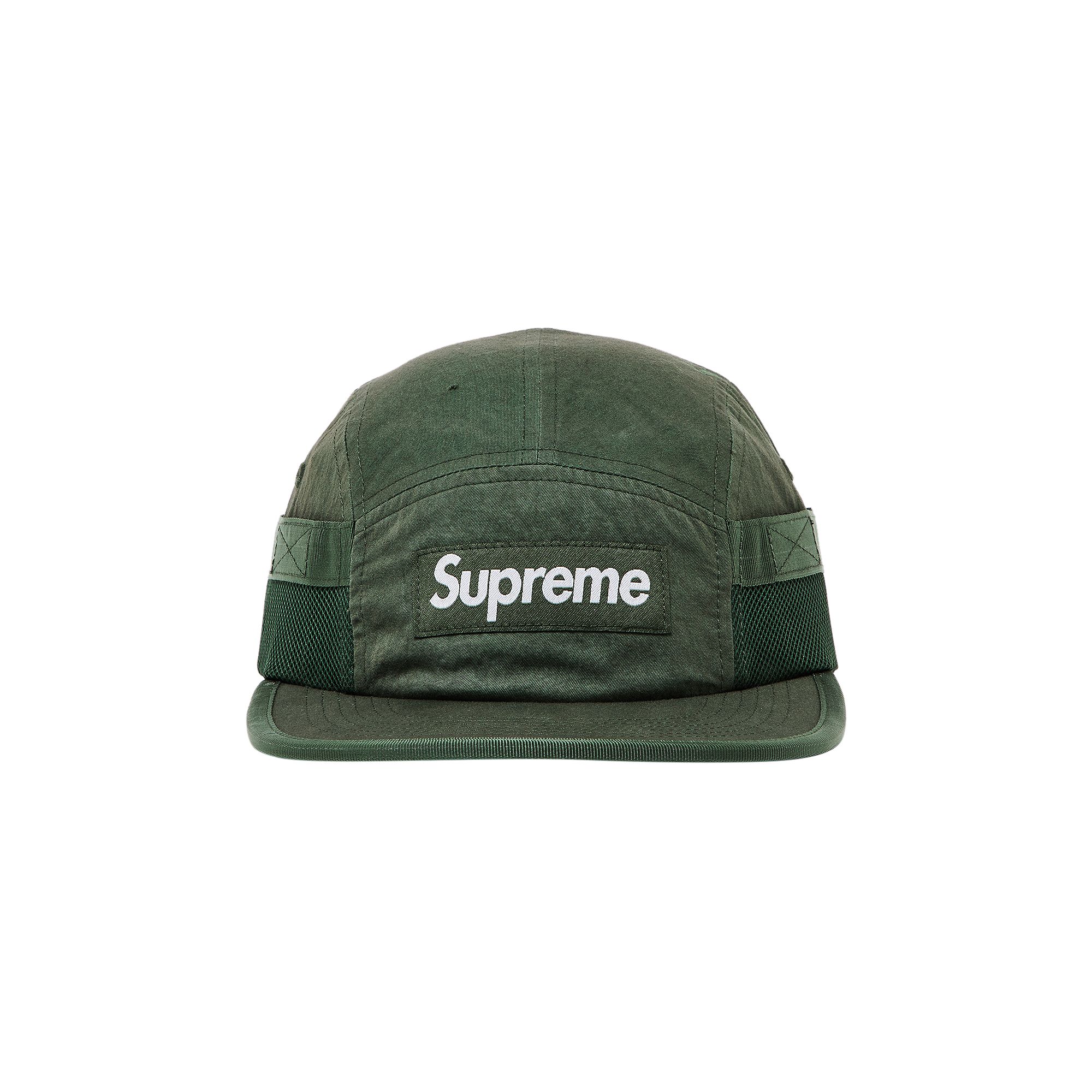 Pre-owned Supreme Mesh Pocket Camp Cap 'olive' In Green