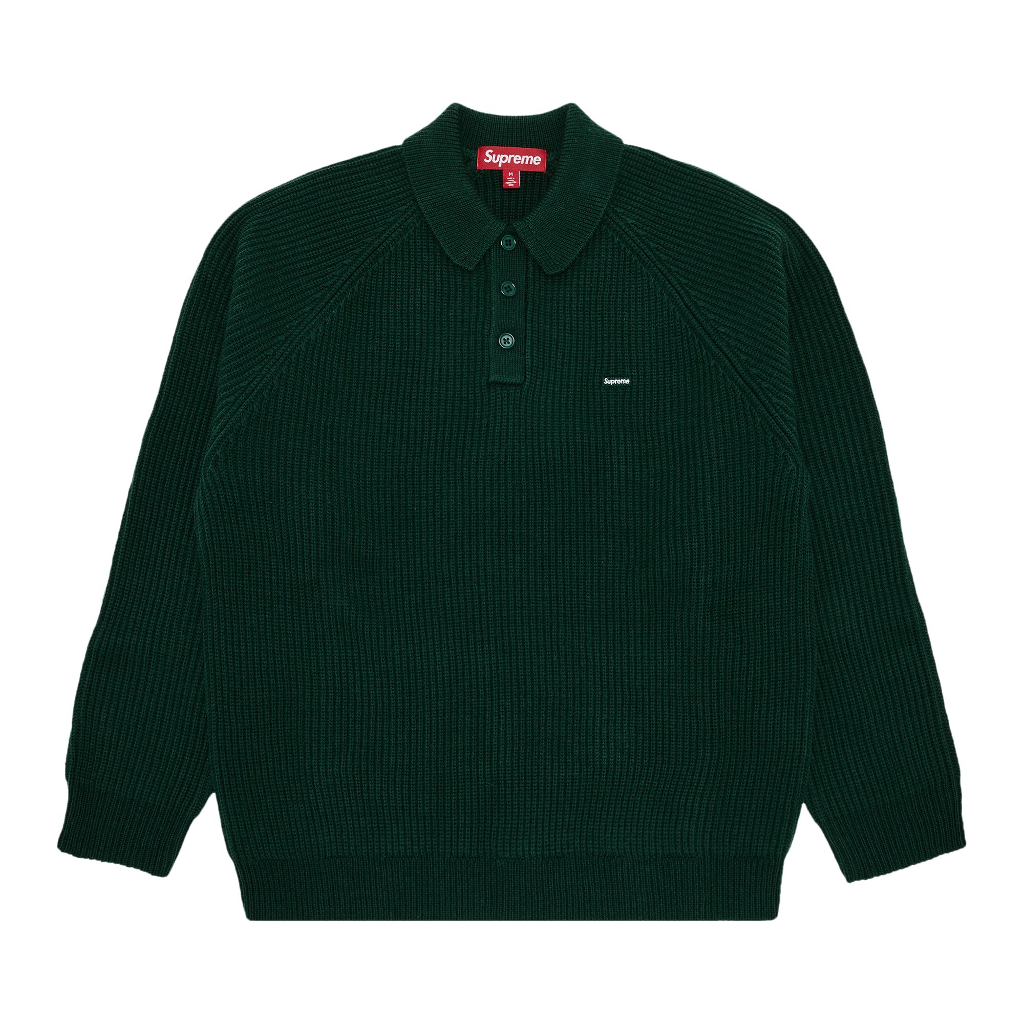 Supreme Small Box Polo Sweater 'Green' | Men's Size XL