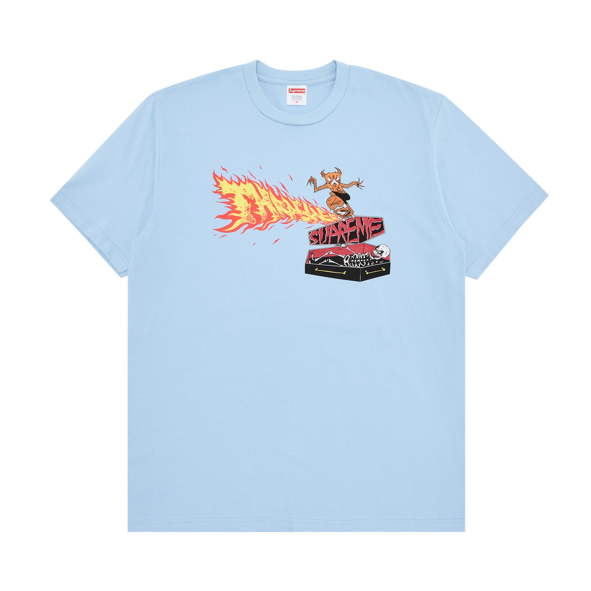 Supreme x Thrasher Back Tail Tee 'Powder Blue' | Men's Size S