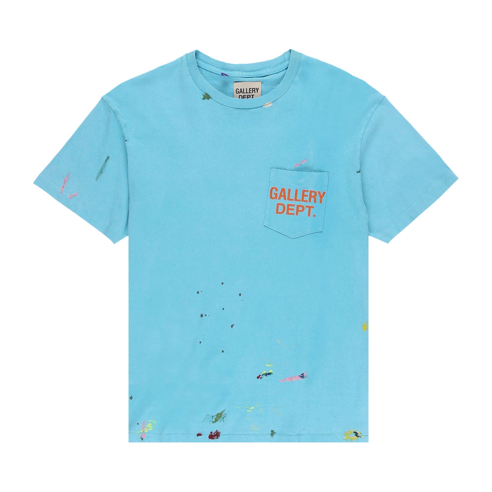 Gallery Dept. Vintage Logo Painted Tee 'Turquoise' | Blue | Men's Size XL