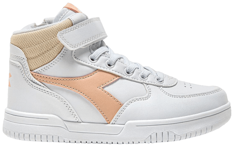 Diadora Raptor Mid Little Kid White Peach Parfait