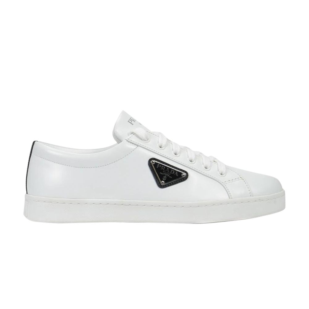 Pre-owned Prada Wmns Logo Brushed Sneakers 'white'