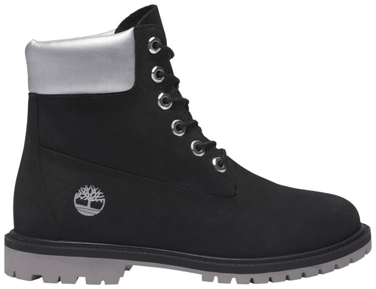 Timberland Wmns 6 Inch Premium Waterproof Heritage Boot Black Silver