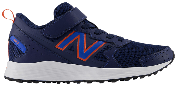 New Balance Fresh Foam 650 Bungee Lace Top Strap Big Kid Blue Oasis Orange