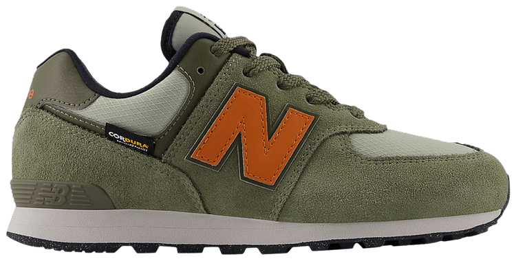New Balance 574 Big Kid Dark Olivine Infield Clay
