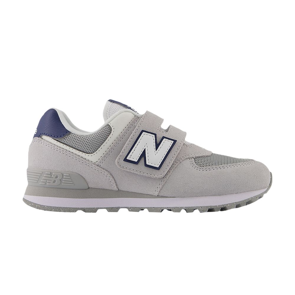 New Balance 574 Hook & Loop Little Kid 'Brighton Grey Navy' | Kid's Size 13 - PV574ESB
