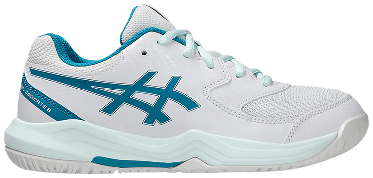 Asics Gel Dedicate 8 GS White Teal Blue