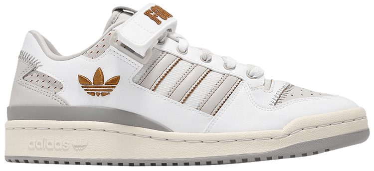 Adidas Forum Low White Grey Embroidered