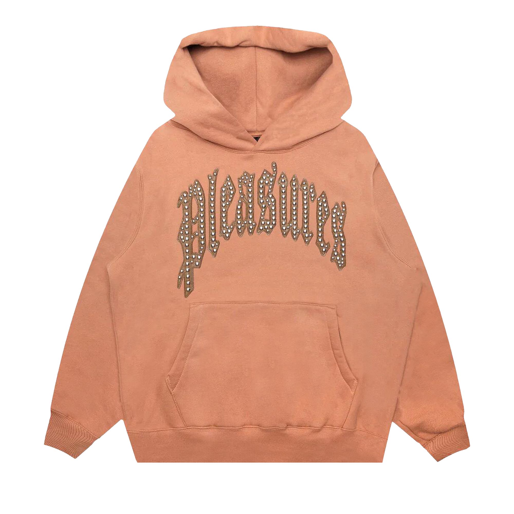 Pleasures Twitch Studded Hoodie 'Clay' | Pink | Men's Size XL