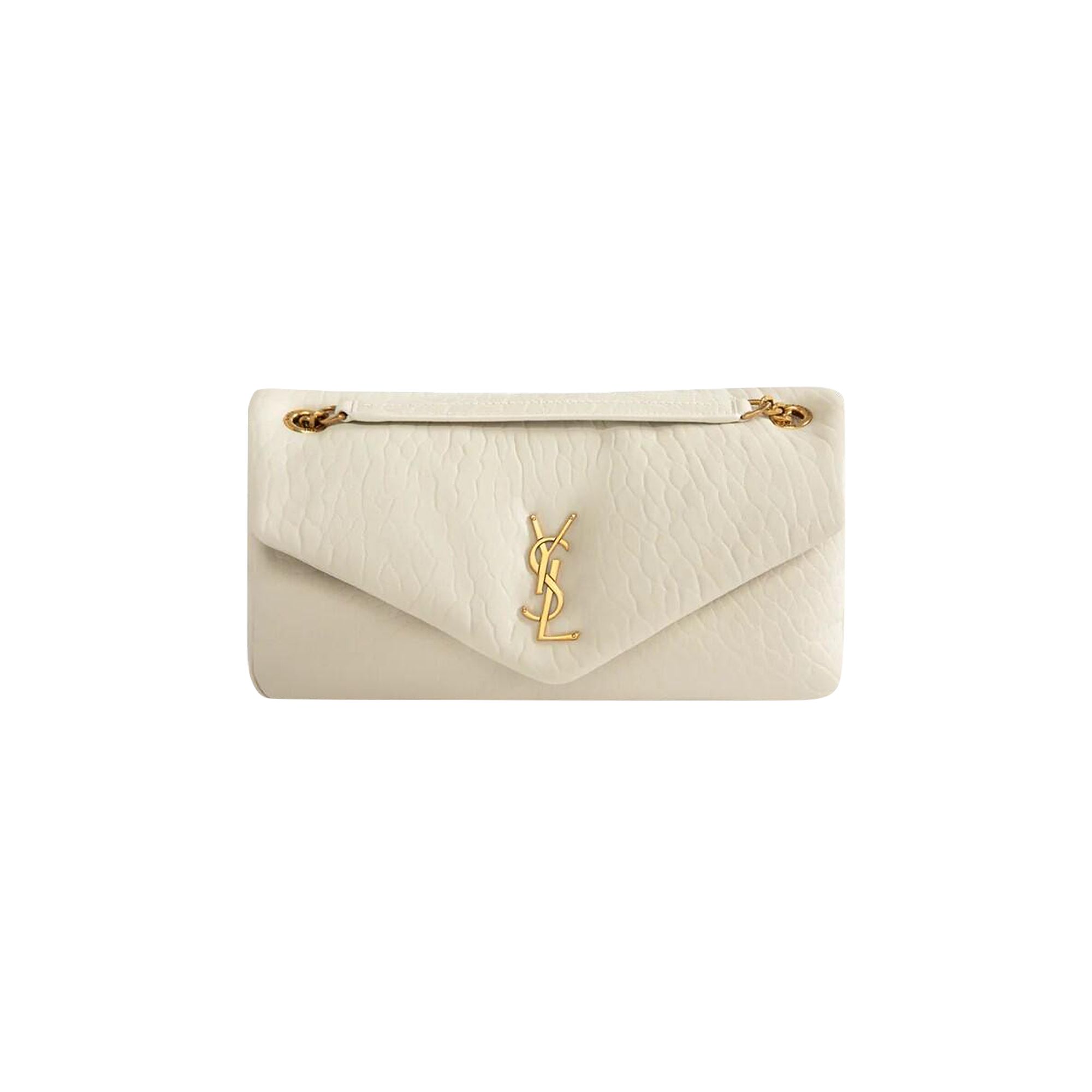 Pre-owned Saint Laurent Medium Calypso Chain Bag 'crema' | White | Women's Size Onesize