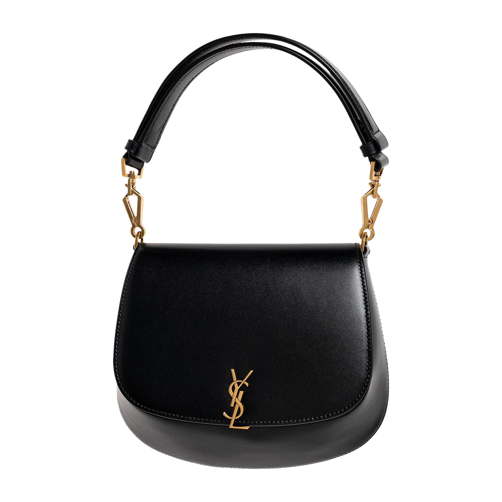 Pre-owned Saint Laurent Voltaire Leather Top Handle 'black' | Women's Size Onesize
