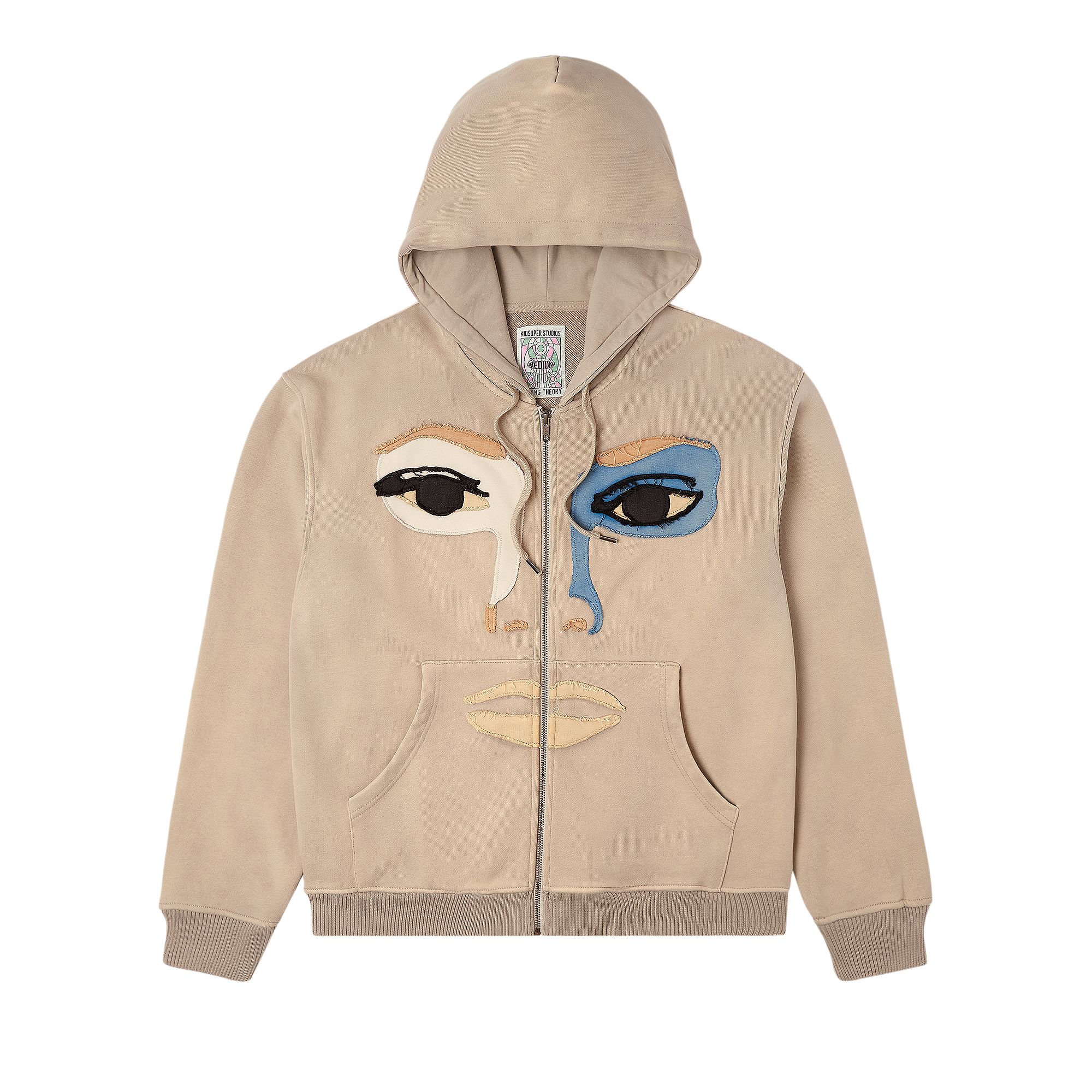 KidSuper Face Washed Zip Hoodie 'Brown' | Men's Size S