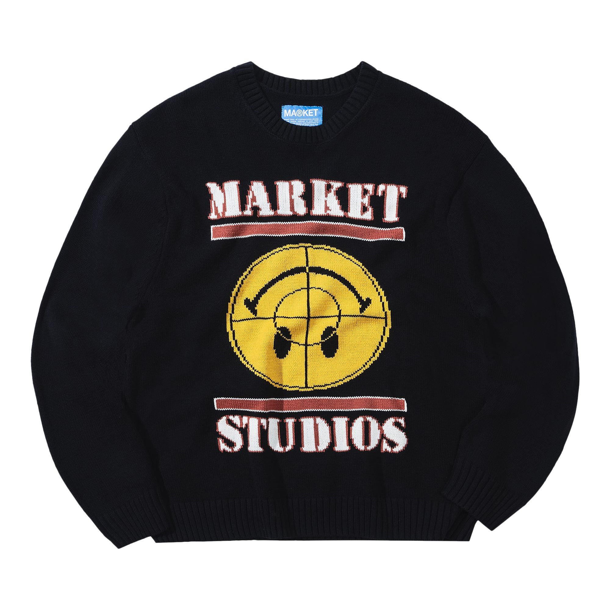 Pre-owned Market Smiley Focus Sweater 'black'