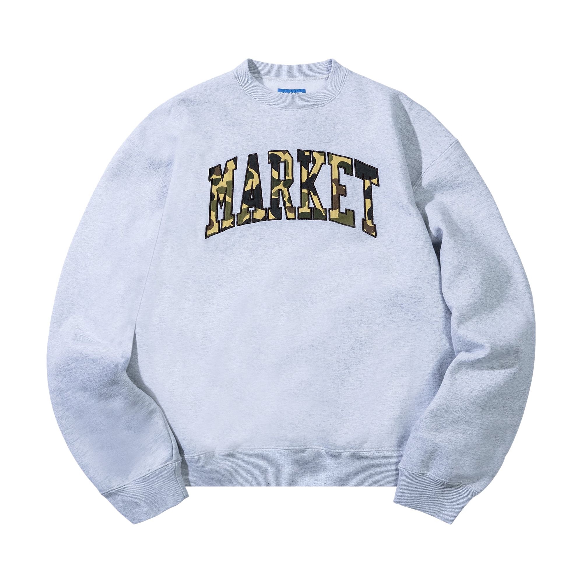 Pre-owned Market Duck Camo Arc Crewneck 'ash' | Grey | Men's Size Xl In Gray