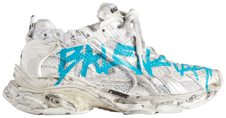 スニーカー BALENCIAGA Men Sneakers 772767 W3RBQ 9040 white Buy Balenciaga Runner Sneaker 'Graffiti - White Blue