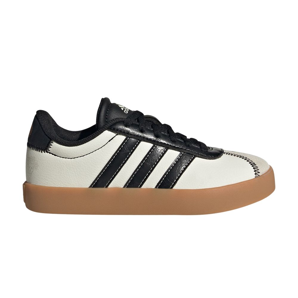 Pre-owned Adidas Originals Adidas Vl Court 3.0 K 'dia De Los Muertos Pack - Off White Black' | Cream | Kid's Size 13