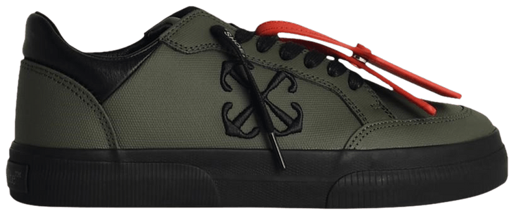 Off White New Low Vulcanized Military Green Black
