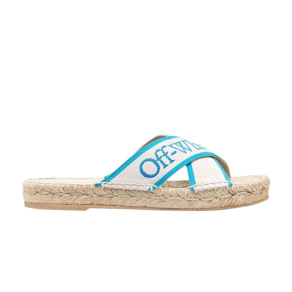 Pre-owned Off-white Wmns Bookish Criss-cross Espadrille Sliders 'nude Blue' | Women's Size 39