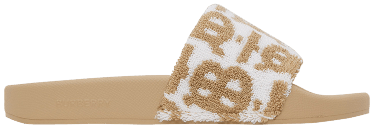 Burberry Wmns Furley Slide Monogram   Beige