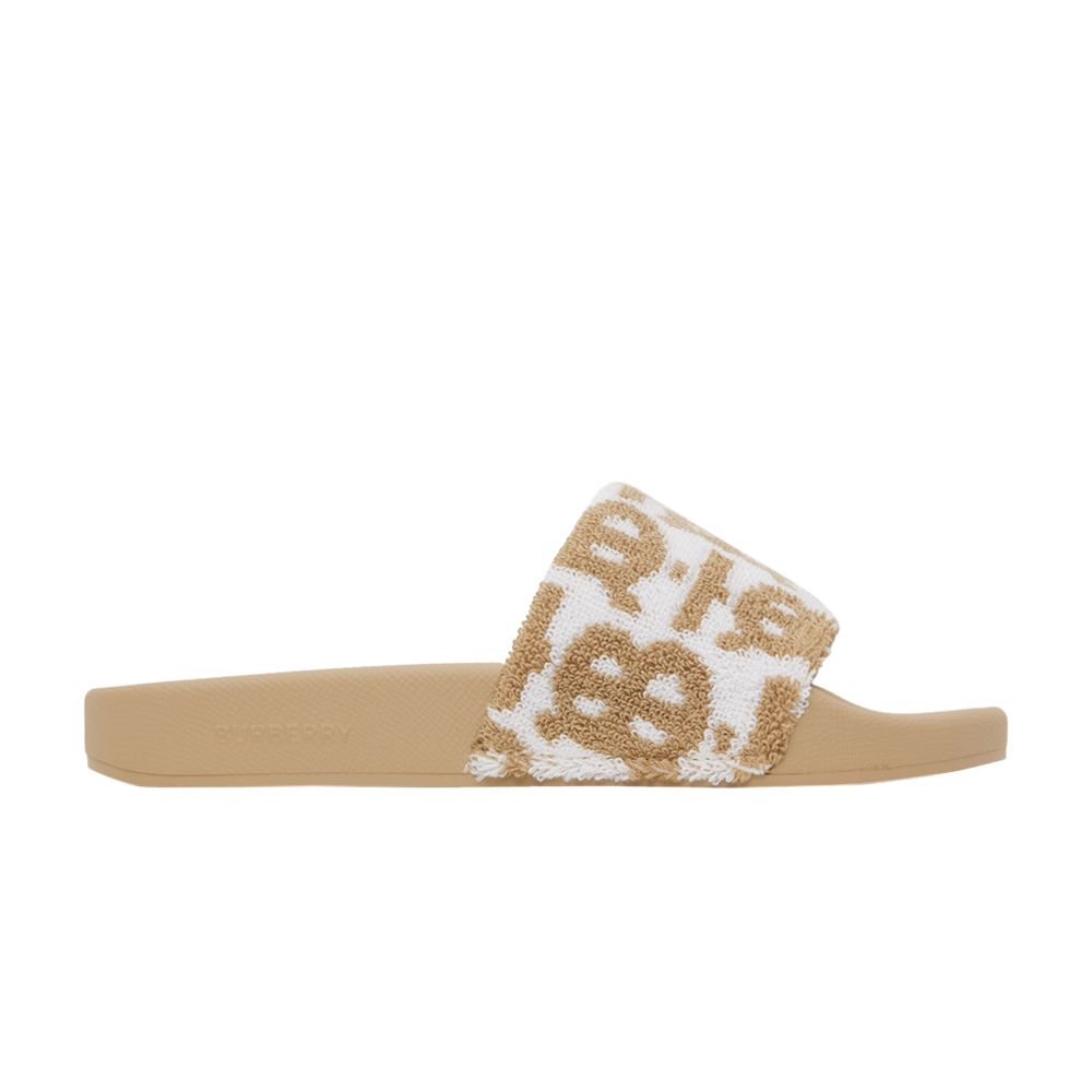 Pre-owned Burberry Wmns Furley Slide 'monogram - Beige' | Cream | Women's Size 4.5