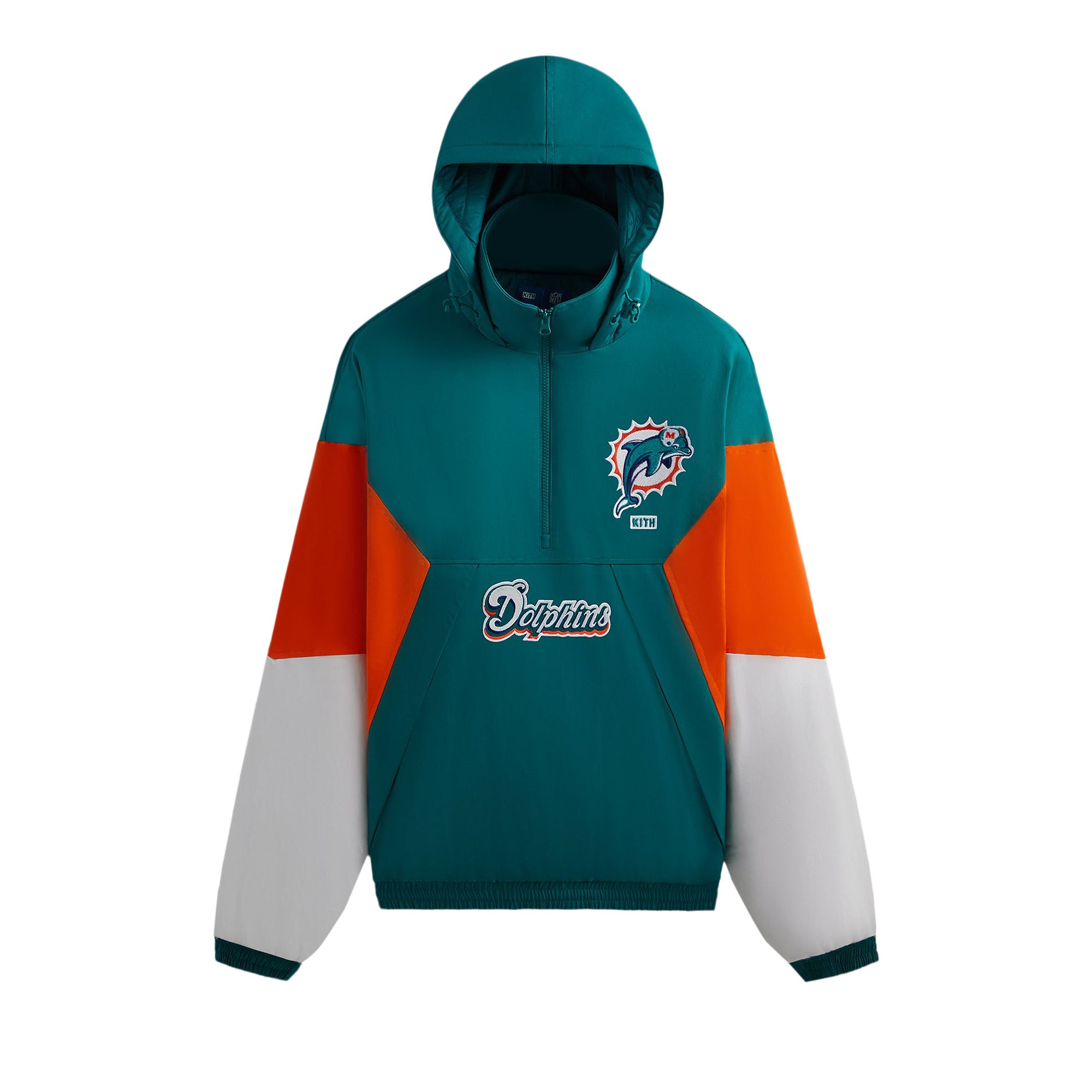 Kith & '47 for the NFL: Dolphins Quarter Zip Anorak With Hood 'Center' | Green | Men's Size L