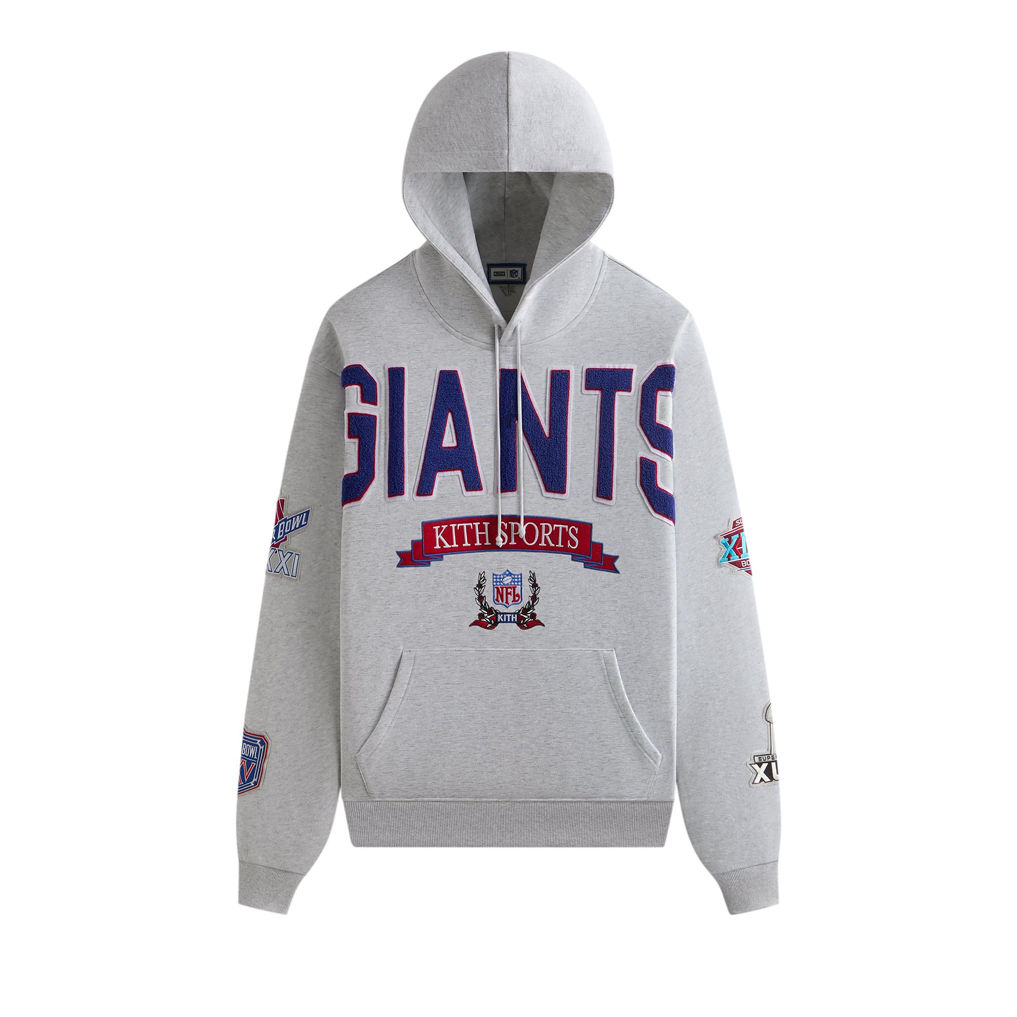 Pre-owned Kith & '47 For The Nfl: Giants Nelson Hoodie 'light Heather Grey' | Men's Size Xl