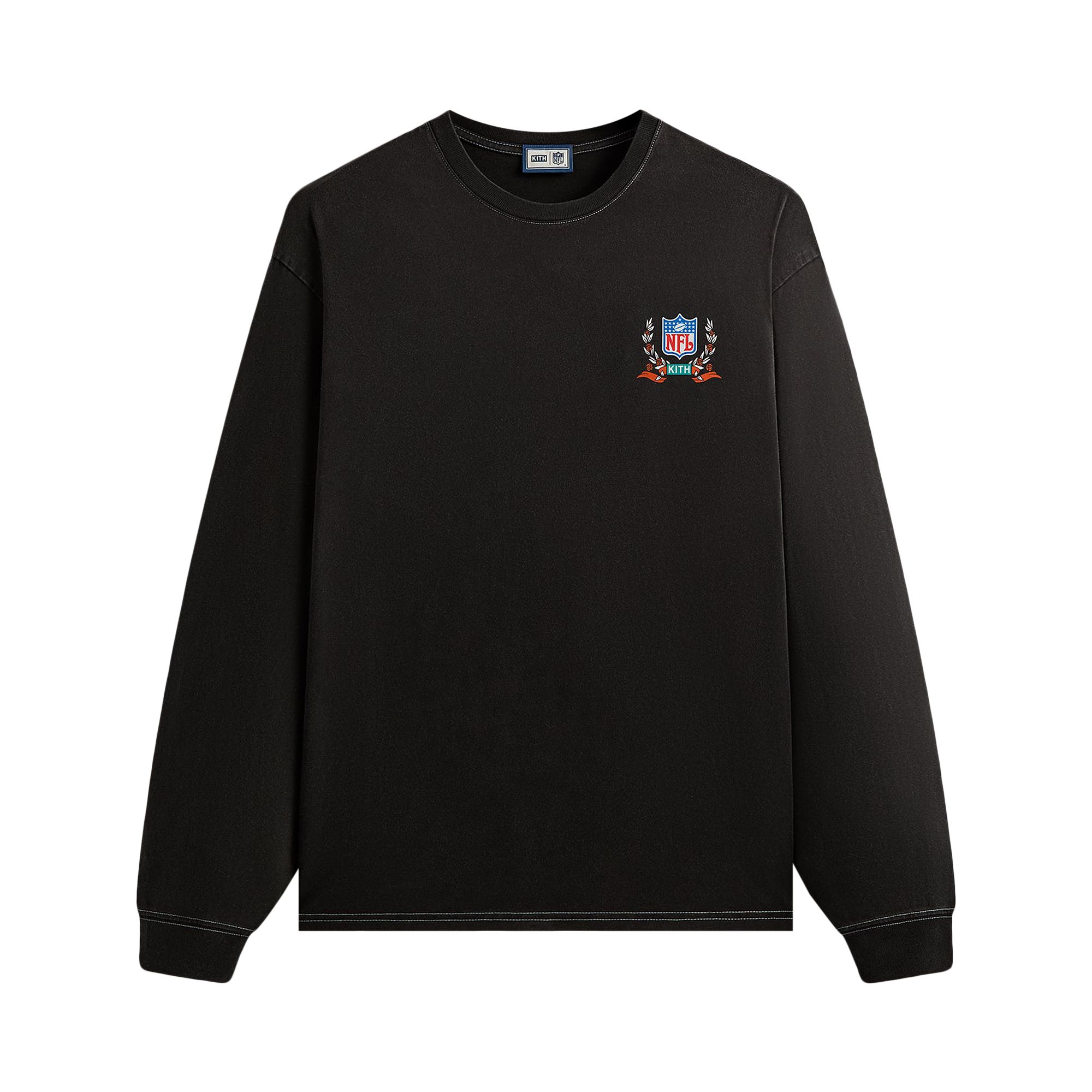 Pre-owned Kith & '47 For The Nfl: Dolphins Vintage Long-sleeve Tee 'black' | Men's Size L