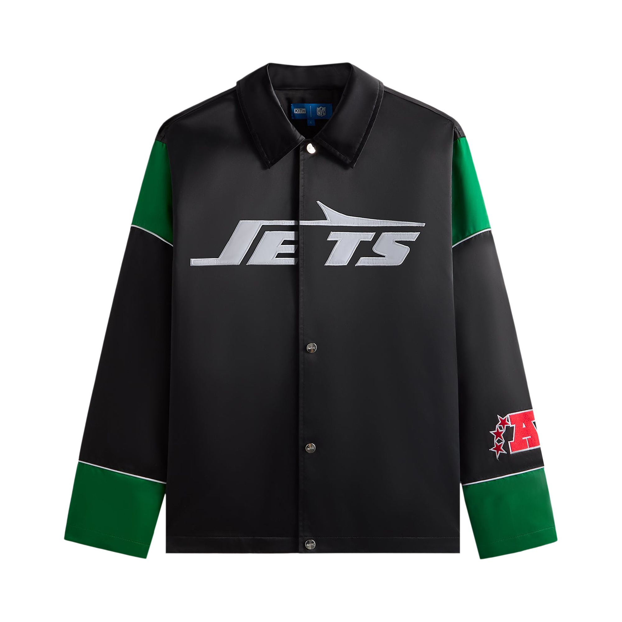 Pre-owned Kith & '47 For The Nfl: Jets Kieran Coaches Jacket 'black'