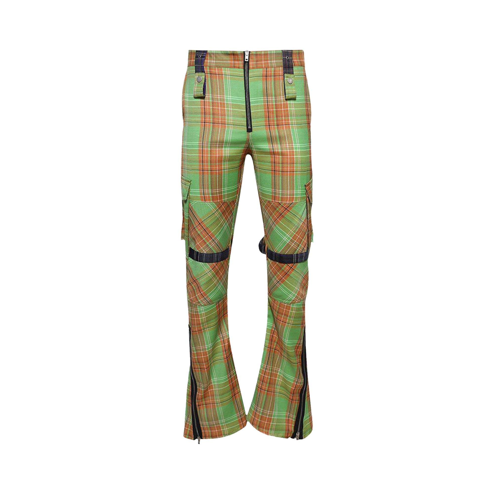 Pre-owned Acne Studios Cargo Check Trousers 'green/brown' | Men's Size 50