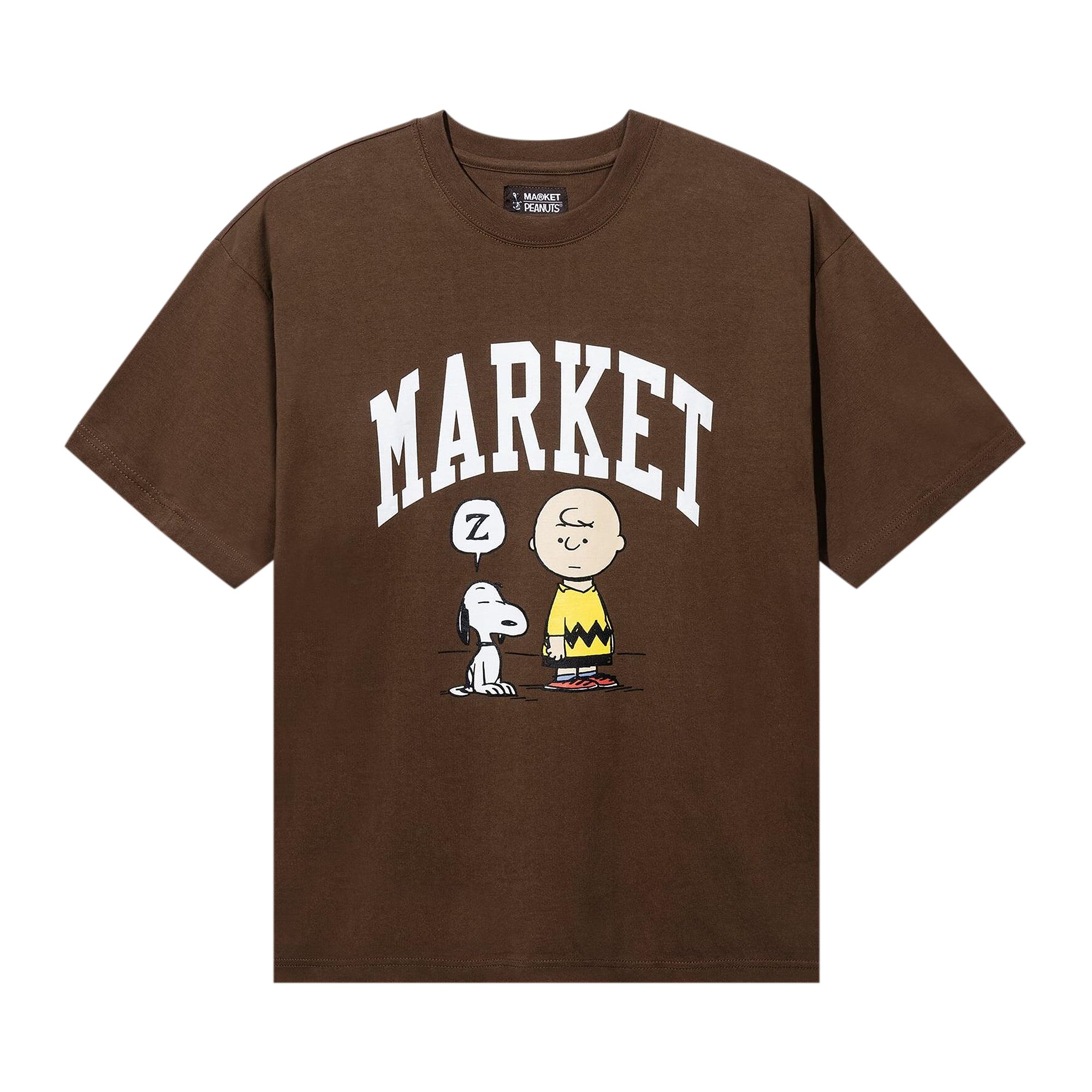 Market Peanuts Arc T-Shirt 'Brown' | Men's Size L