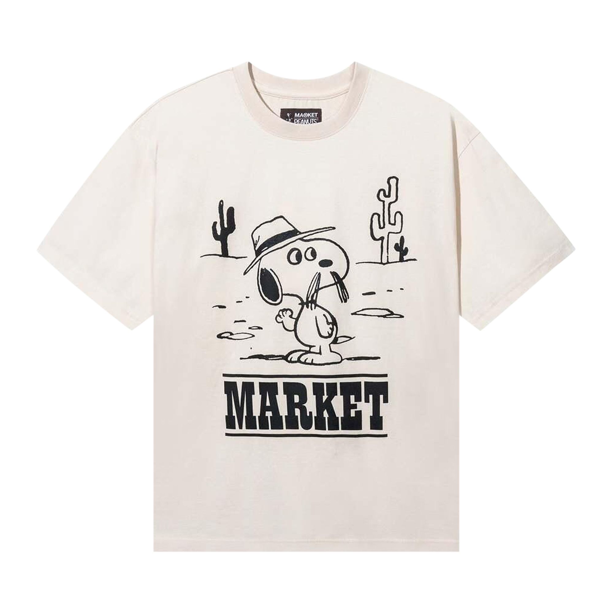 Market Peanuts Needles T-Shirt 'Ecru' | Cream | Men's Size S