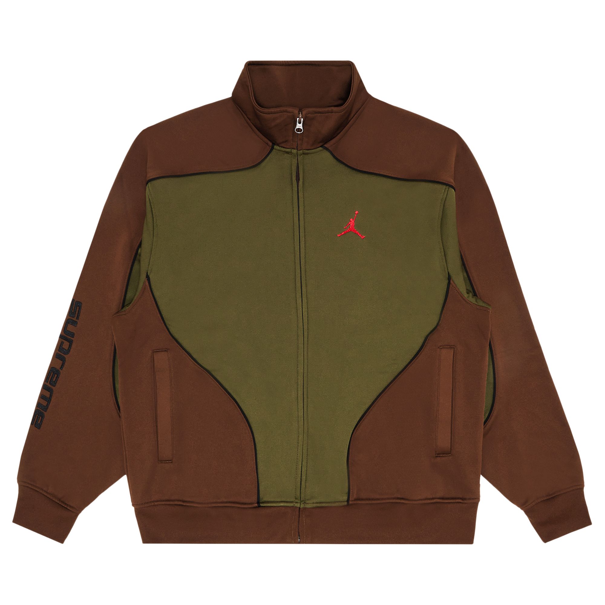 Supreme x Jordan Tricot Track Jacket 'Olive' | Green | Men's Size S
