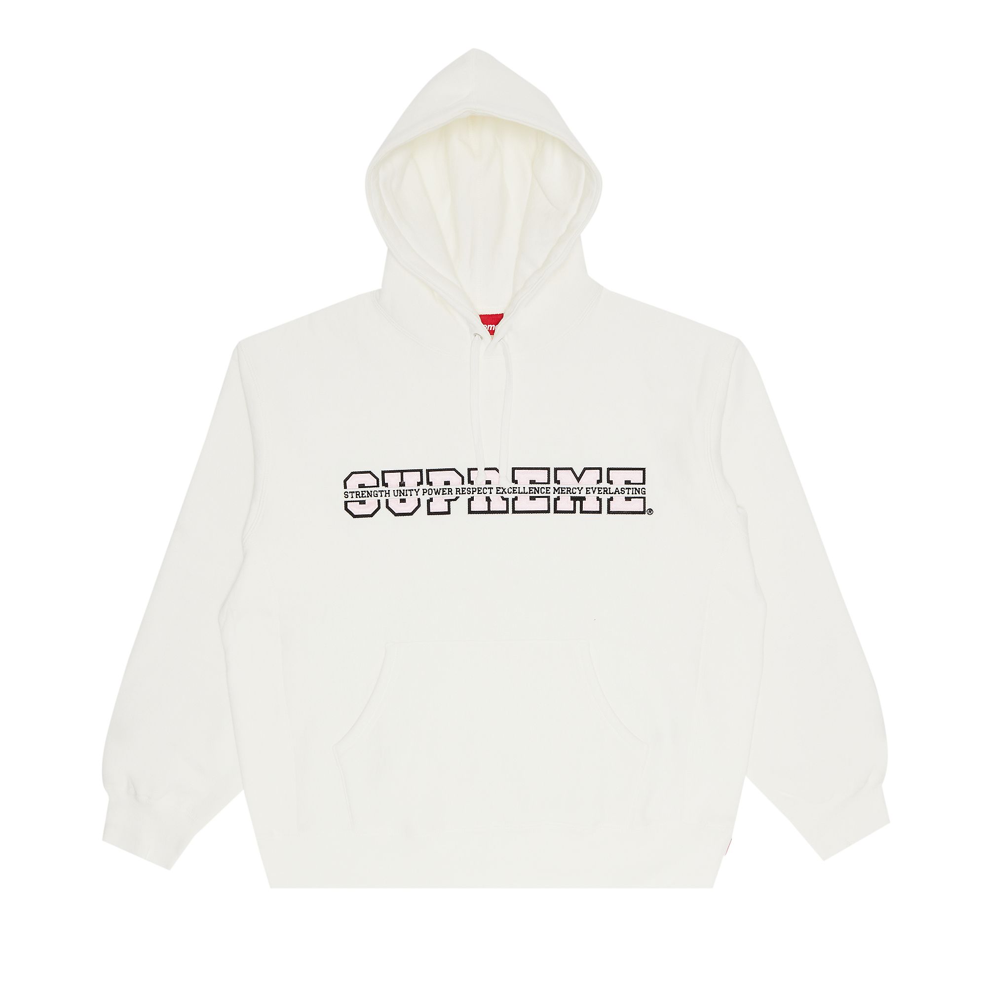 Supreme Collegiate Acronym Hooded Sweatshirt 'White' | Men's Size M