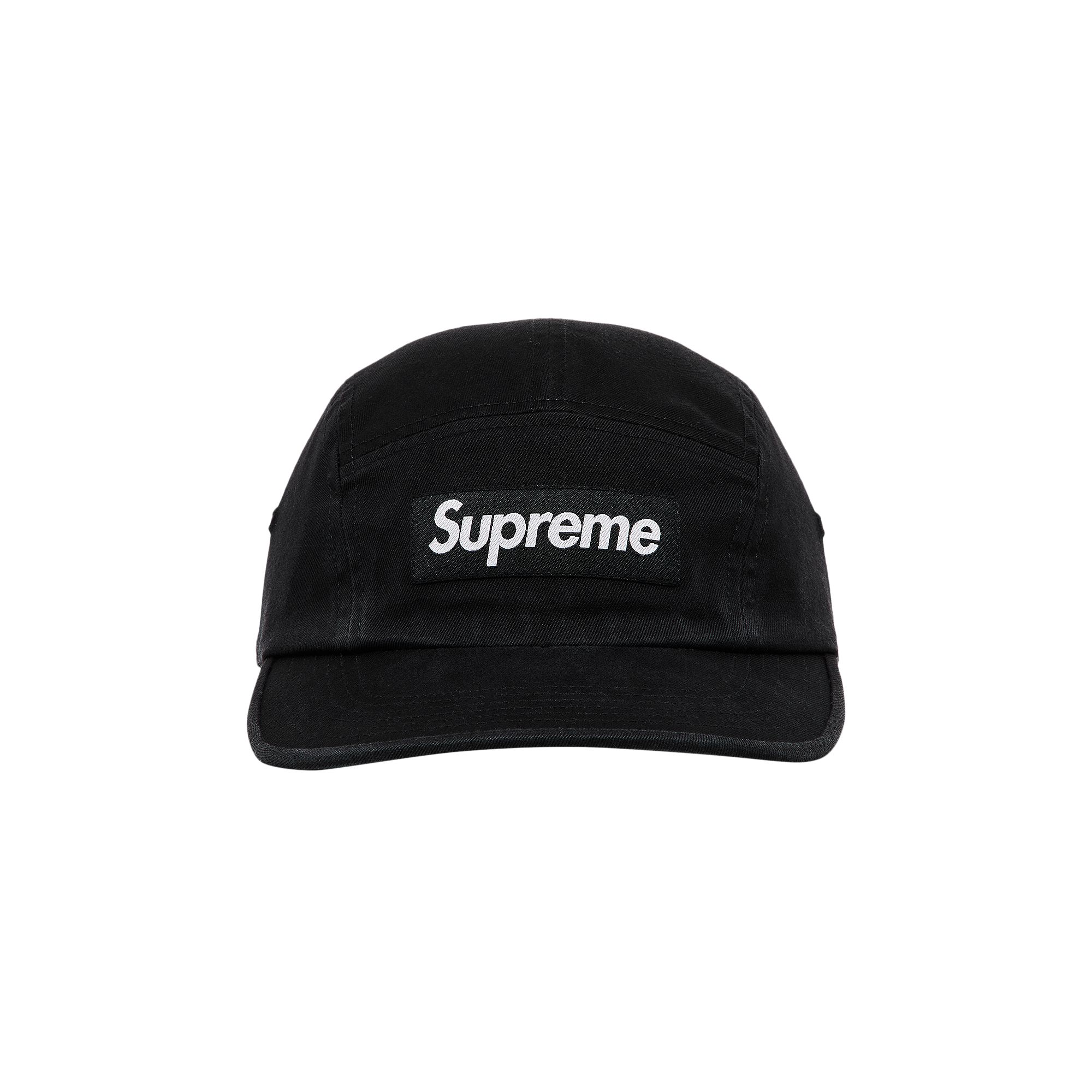 Pre-owned Supreme Washed Chino Twill Camp Cap 'black' | Men's Size Onesize