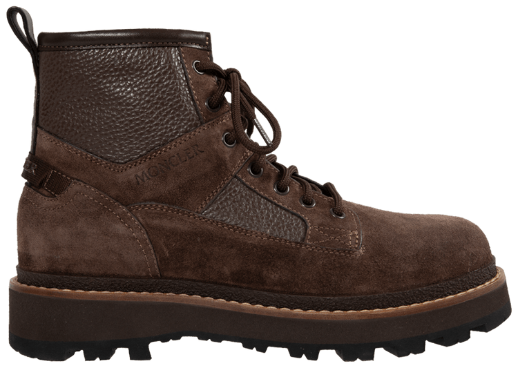 Moncler Peka Hiking Boot Brown Leather Suede
